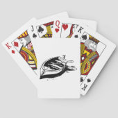 Jeu De Cartes Illustration de bateau à rames noir et blanc nauti (dos)
