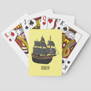 Jeu De Cartes Illustration de bateau pirate