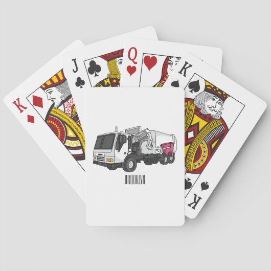 Jeu De Cartes Illustration de camion à ordures (dos)