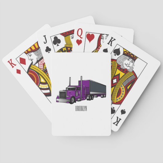 Jeu De Cartes Illustration de camion semi-remorque (dos)