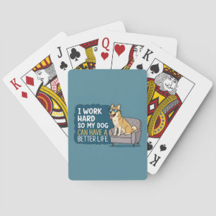 Jeu De Cartes Illustration de canapé avec citation drôle de chie