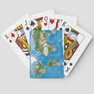 Jeu De Cartes Illustration de carte topographique du monde