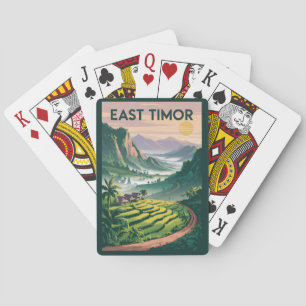 Jeu De Cartes Illustration de champs du Timor oriental Art de vo