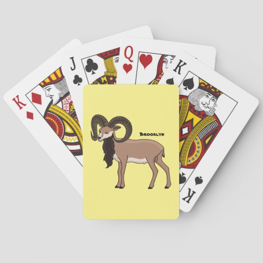 Jeu De Cartes Illustration de chèvre de Mouflon (dos)