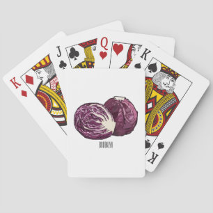Jeu De Cartes Illustration de chou rouge