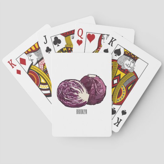 Jeu De Cartes Illustration de chou rouge (dos)