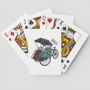 Jeu De Cartes Illustration de cyclo-pousse