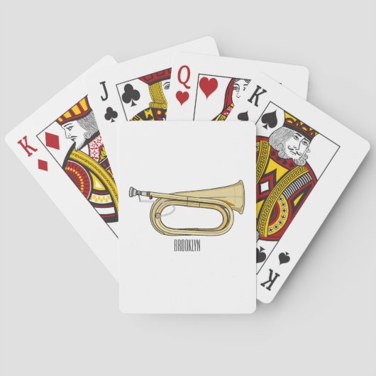 Jeu De Cartes Illustration de dessin animé Bugle (dos)