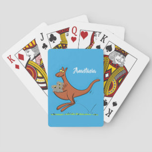 Jeu De Cartes Illustration de dessin animé Cute kangaroo et koal