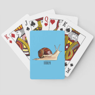 Jeu De Cartes Illustration de dessin animé d'escargot