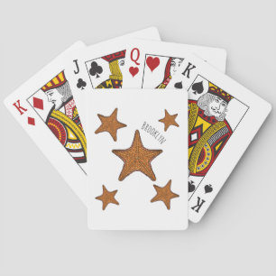 Jeu De Cartes Illustration de dessin animé d'étoile de mer