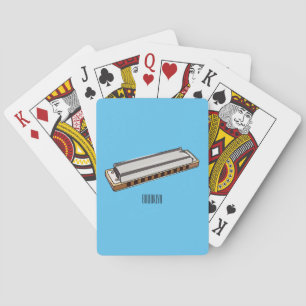 Jeu De Cartes Illustration de dessin animé d'harmonica