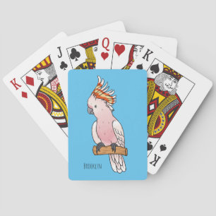 Jeu De Cartes illustration de dessin animé d'oiseau cacatoès de