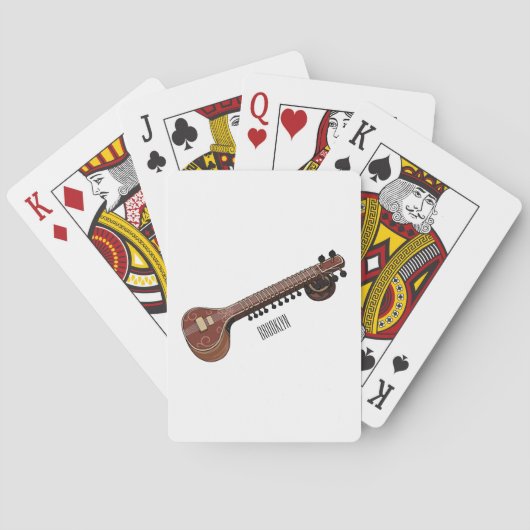 Jeu De Cartes Illustration de dessin de Sitar (dos)