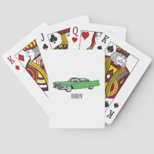Jeu De Cartes Illustration de dessin de voiture classique 1959