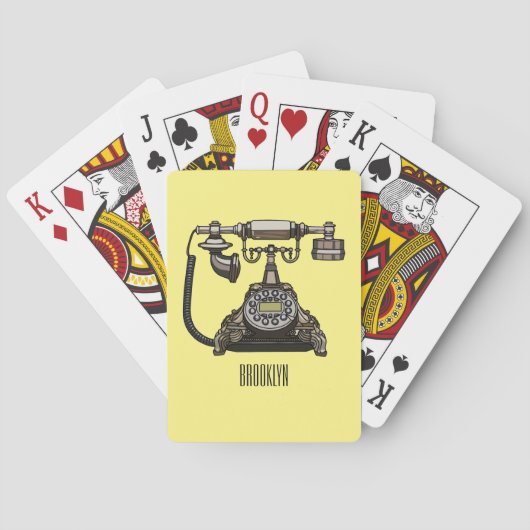 Jeu De Cartes Illustration de dessin téléphonique (dos)