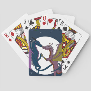 Jeu De Cartes Illustration de fantaisie de dragon d'amour dansan