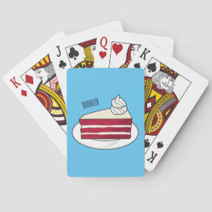 Jeu De Cartes Illustration de gâteau en velours rouge