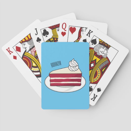 Jeu De Cartes Illustration de gâteau en velours rouge (dos)