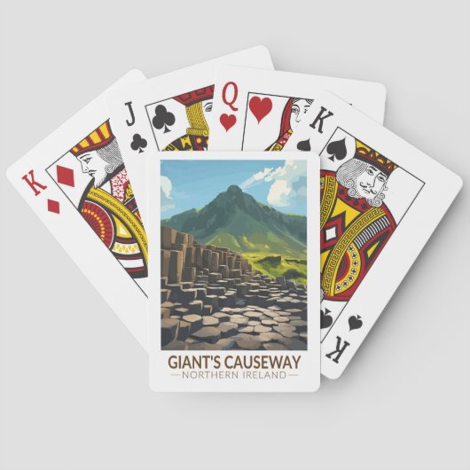 Jeu De Cartes Illustration de Giant's Causeway Northern Ireland (dos)