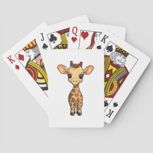 Jeu De Cartes Illustration de girafe de dessin animé