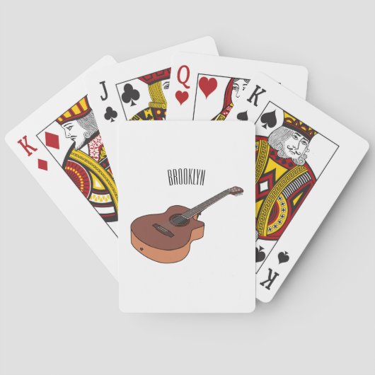 Jeu De Cartes Illustration de guitare acoustique (dos)