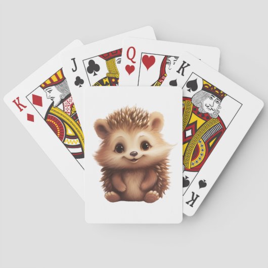 Jeu De Cartes Illustration de hérisson de dessin (dos)