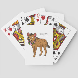Jeu De Cartes Illustration de Hyena et de fleurs