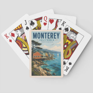 Jeu De Cartes Illustration de la baie de Monterey en Californie,