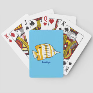 Jeu De Cartes Illustration de la caricature du poisson papillon 