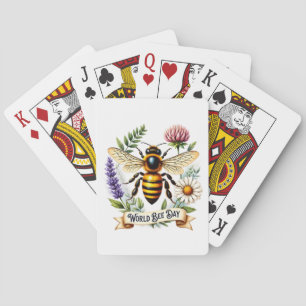 Jeu De Cartes Illustration de la Journée mondiale des abeilles a