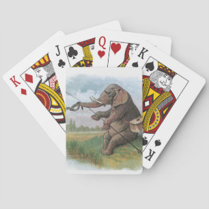 Jeu De Cartes Illustration de la pêche des éléphants