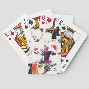 Jeu De Cartes Illustration de l'aquarelle de collection féminine