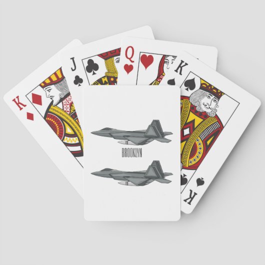 Jeu De Cartes Illustration de l'avion de chasse (dos)