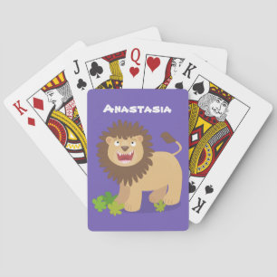 Jeu De Cartes Illustration de l'effervescence de lions heureux