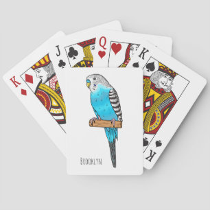 Jeu De Cartes Illustration de l'oiseau bleu budgerigar
