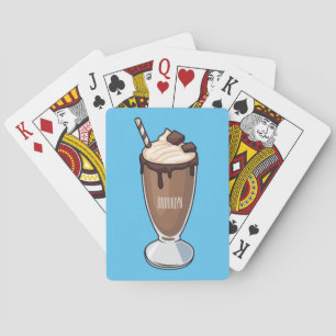 Jeu De Cartes Illustration de milk-shake au chocolat