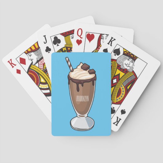 Jeu De Cartes Illustration de milk-shake au chocolat (dos)