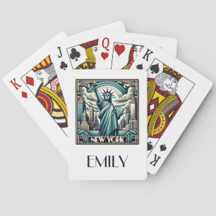 Jeu De Cartes illustration de New York dans le style Art Déco