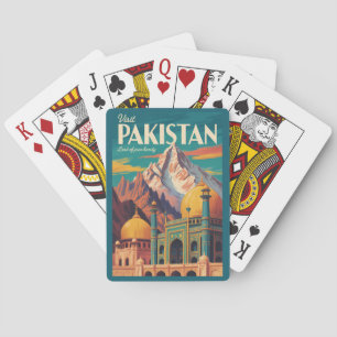Jeu De Cartes Illustration de paysage pakistanais Art de voyage 
