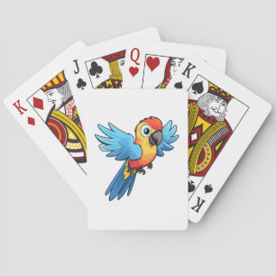 Jeu De Cartes Illustration de perroquet de dessin animé