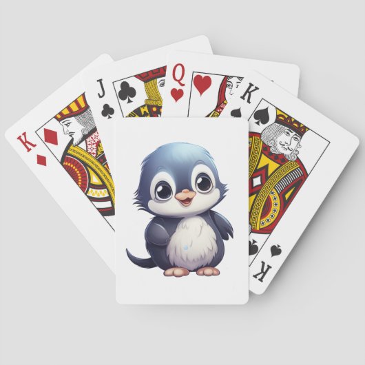 Jeu De Cartes Illustration de pingouin de dessin (dos)