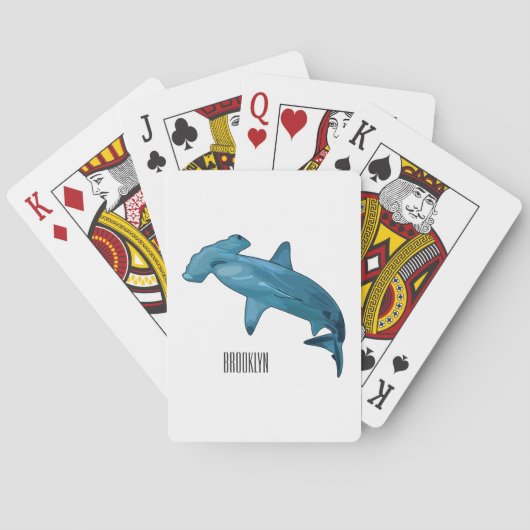 Jeu De Cartes Illustration de requin marteau (dos)