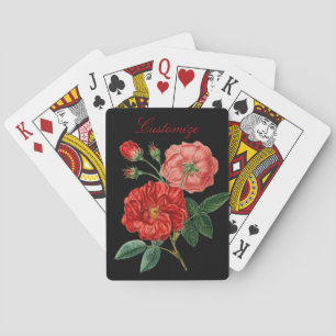 Jeu De Cartes Illustration de rose rouge vintage Thunder_Cove
