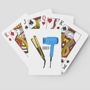 Jeu De Cartes Illustration de sèche-cheveux et de lisseur à chev