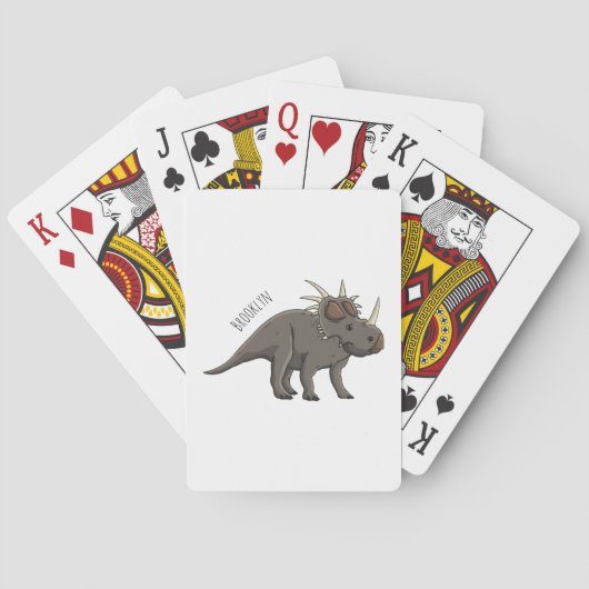 Jeu De Cartes Illustration de Styracosaurus (dos)
