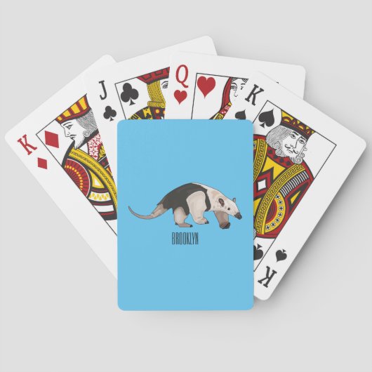 Jeu De Cartes Illustration de Tamandua (dos)
