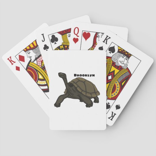 Jeu De Cartes Illustration de tortue terrestre des Galapagos (dos)