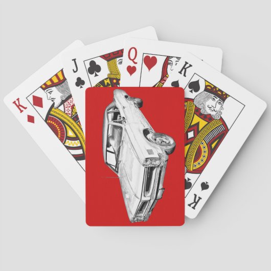 Jeu De Cartes Illustration de voiture Pontiac Lemans 1966 (dos)