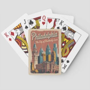 Jeu De Cartes Illustration de voyage à Philadelphie Pennsylvanie